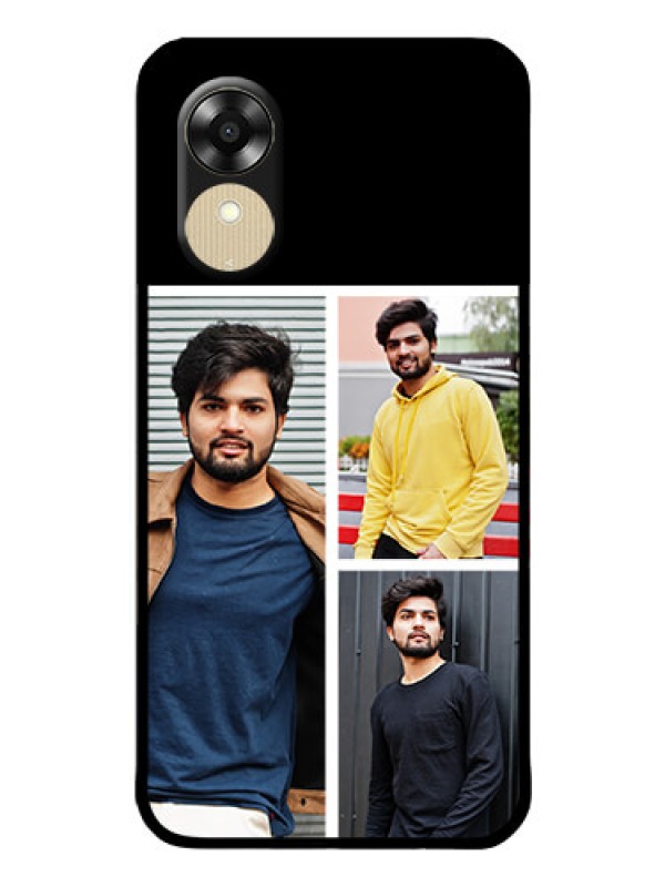 Custom Oppo A1k Photo Printing on Glass Case - Upload Multiple Picture Design