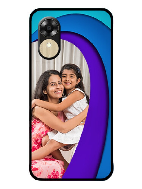 Custom Oppo A1k Photo Printing on Glass Case - Simple Pattern Design