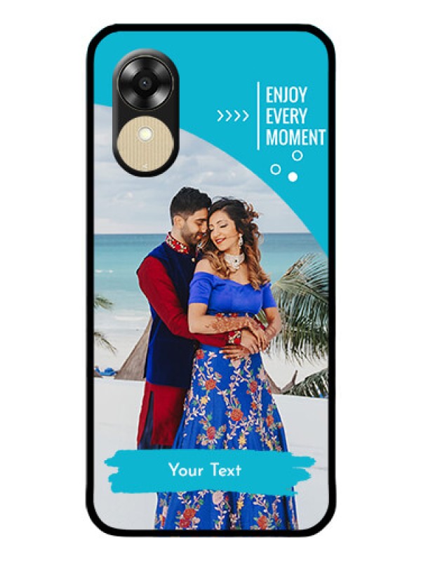 Custom Oppo A1k Custom Glass Mobile Case - Happy Moment Design