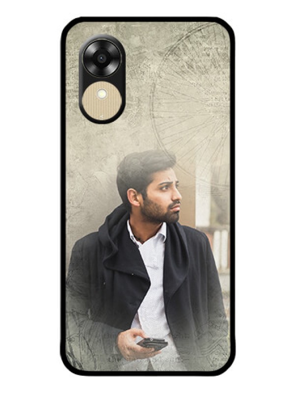 Custom Oppo A1k Custom Glass Phone Case - with vintage design