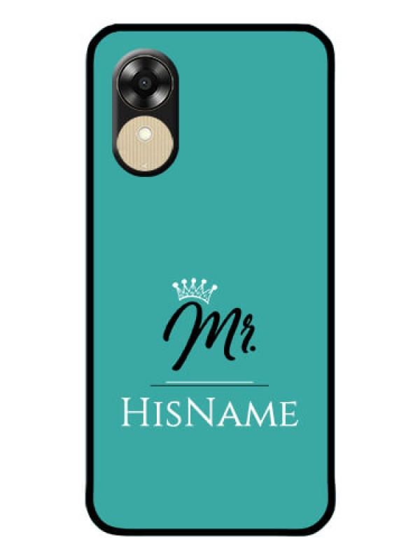 Custom Oppo A1k Custom Glass Phone Case Mr with Name