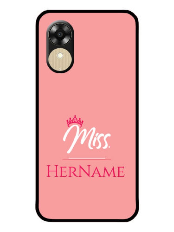 Custom Oppo A1k Custom Glass Phone Case Mrs with Name
