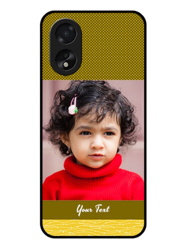 Custom Oppo A18 Custom Glass Phone Case - Simple Green Color Design