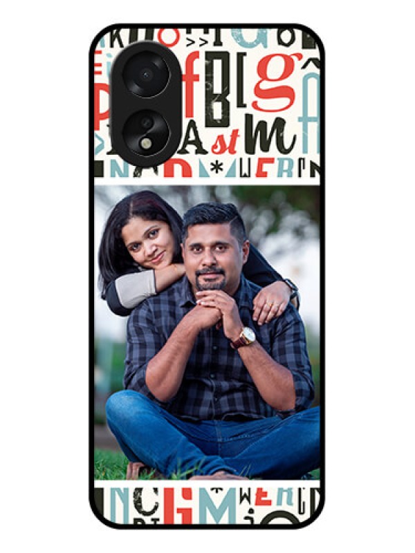 Custom Oppo A18 Custom Glass Phone Case - Alphabet Design