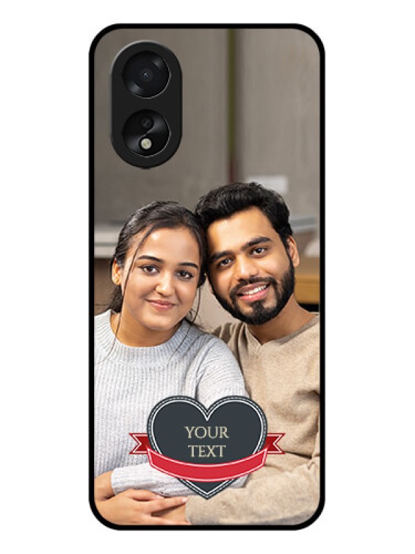 Custom Oppo A18 Custom Glass Phone Case - Just Married Couple Design