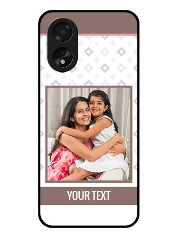 Custom Oppo A18 Custom Glass Phone Case - Simple Diamond Design