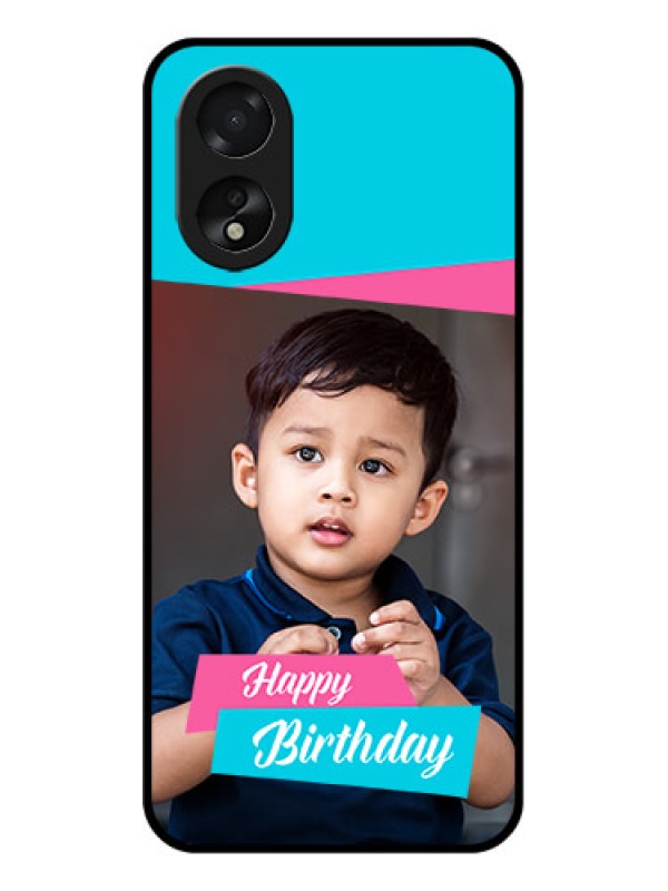 Custom Oppo A18 Custom Glass Phone Case - Image Holder With 2 Color Design