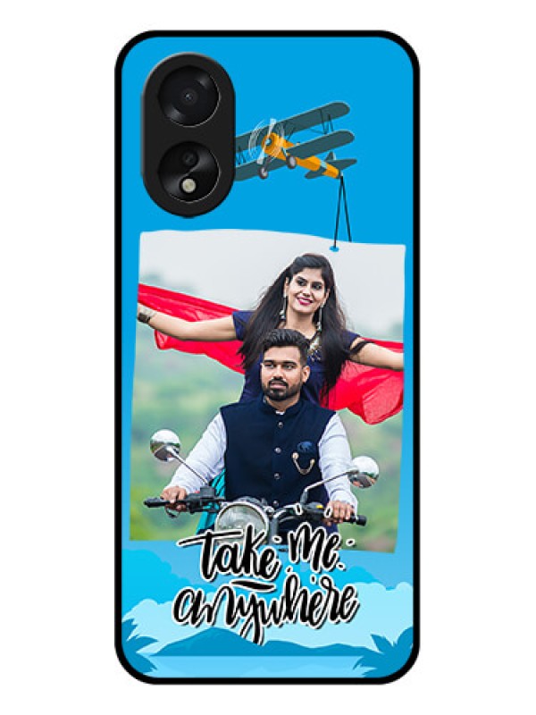 Custom Oppo A18 Custom Glass Phone Case - Traveller Design