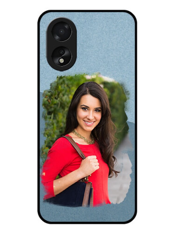 Custom Oppo A18 Custom Glass Phone Case - Grunge Line Art Design