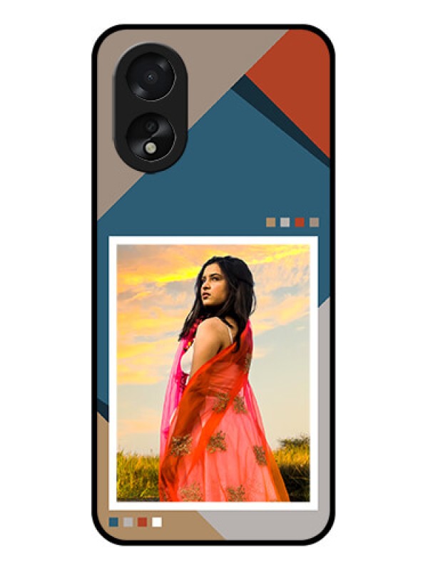 Custom Oppo A18 Custom Glass Phone Case - Retro Color Pallet Design