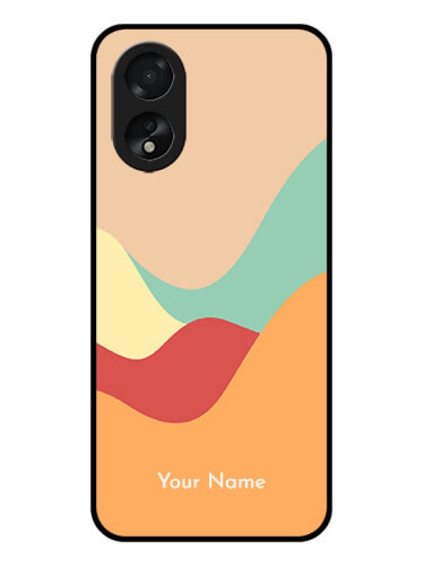 Custom Oppo A18 Custom Glass Phone Case - Ocean Waves Multi - Colour Design