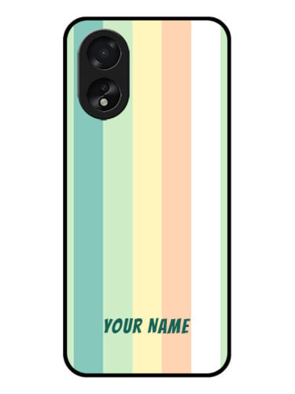 Custom Oppo A18 Custom Glass Phone Case - Multi - Colour Stripes Design