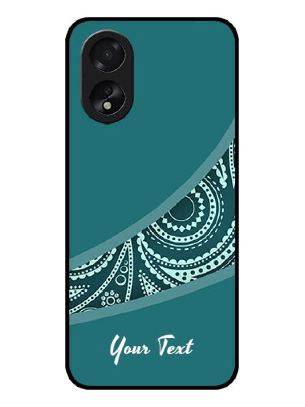 Custom Oppo A18 Custom Glass Phone Case - Semi Visible Floral Design