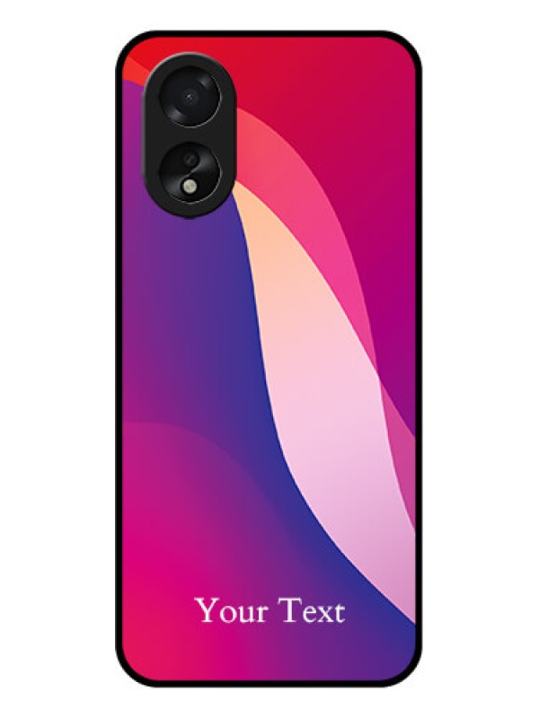 Custom Oppo A18 Custom Glass Phone Case - Digital Abstract Overlap Design