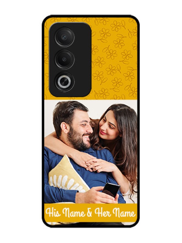 Custom Oppo A3 Pro 5G Custom Glass Phone CaseYellow Floral Design