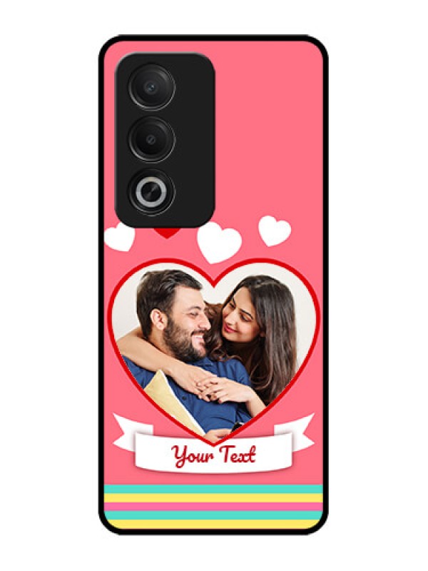 Custom Oppo A3 Pro 5G Custom Glass Phone CaseLove Shapes Doodle Design