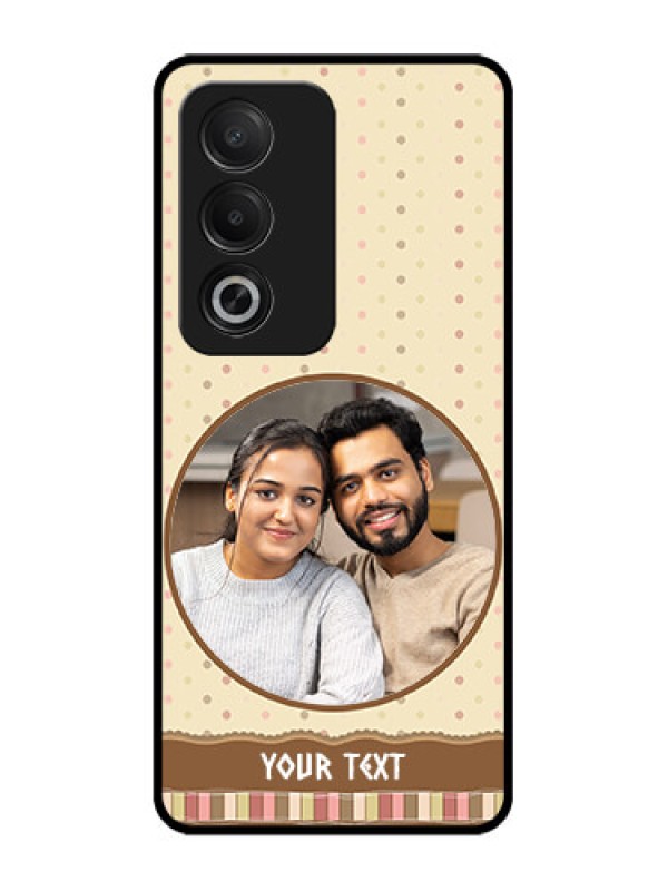 Custom Oppo A3 Pro 5G Custom Glass Phone CaseBrown Dotted Mobile Case Design