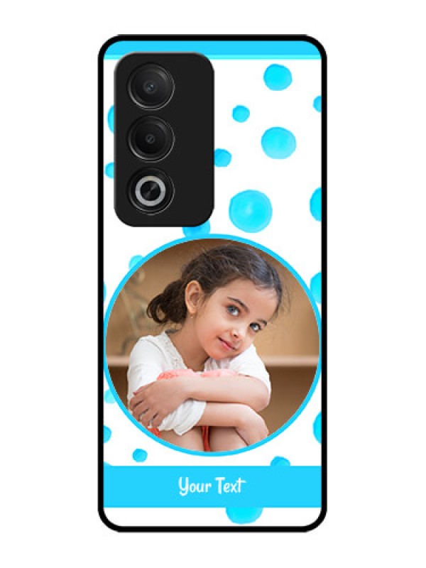 Custom Oppo A3 Pro 5G Custom Glass Phone CaseBlue Bubbles Pattern Design