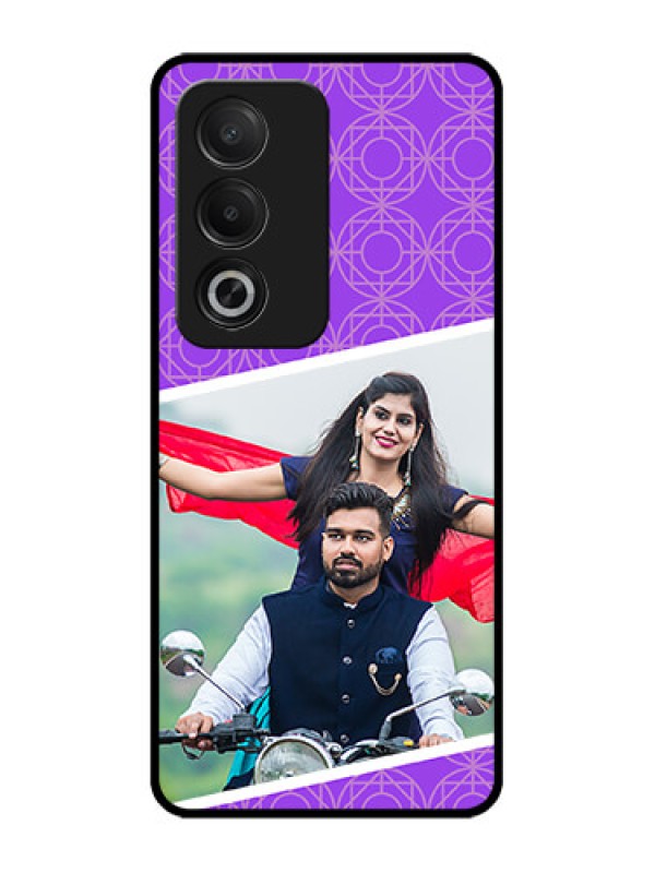Custom Oppo A3 Pro 5G Custom Glass Phone CaseViolet Color Pattern Design