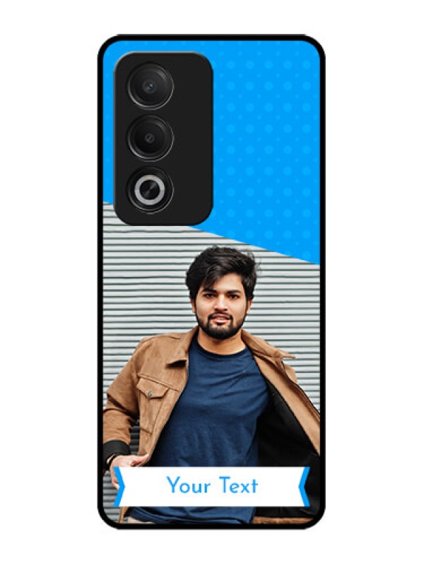 Custom Oppo A3 Pro 5G Custom Glass Phone CaseSimple Blue Color Design