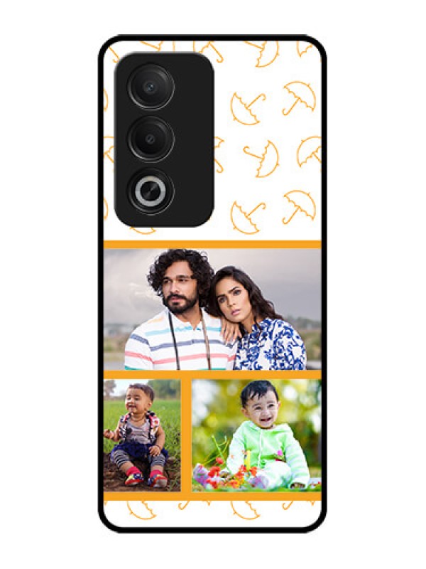 Custom Oppo A3 Pro 5G Custom Glass Phone CaseYellow Pattern Design