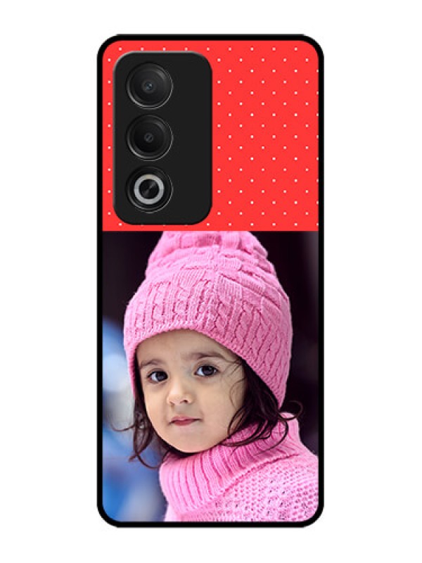 Custom Oppo A3 Pro 5G Custom Glass Phone CaseRed Pattern Design