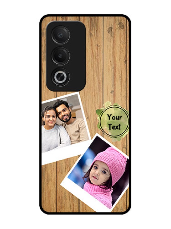 Custom Oppo A3 Pro 5G Custom Glass Phone CaseWooden Texture Design