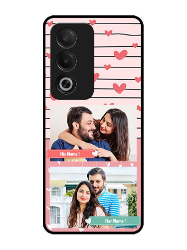 Custom Oppo A3 Pro 5G Custom Glass Phone CasePhoto With Heart Design