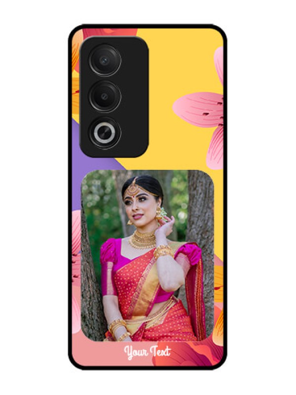 Custom Oppo A3 Pro 5G Custom Glass Phone Case3 Image With Vintage Floral Design
