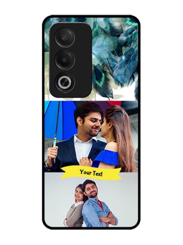 Custom Oppo A3 Pro 5G Custom Glass Phone CaseImage With Boho Peacock Feather Design