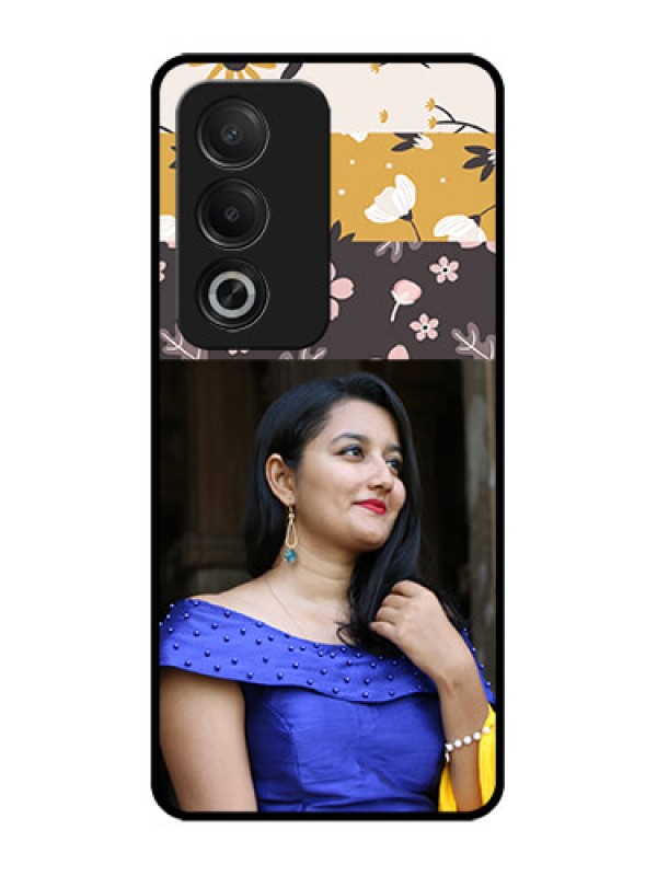Custom Oppo A3 Pro 5G Custom Glass Phone CaseStylish Floral Design