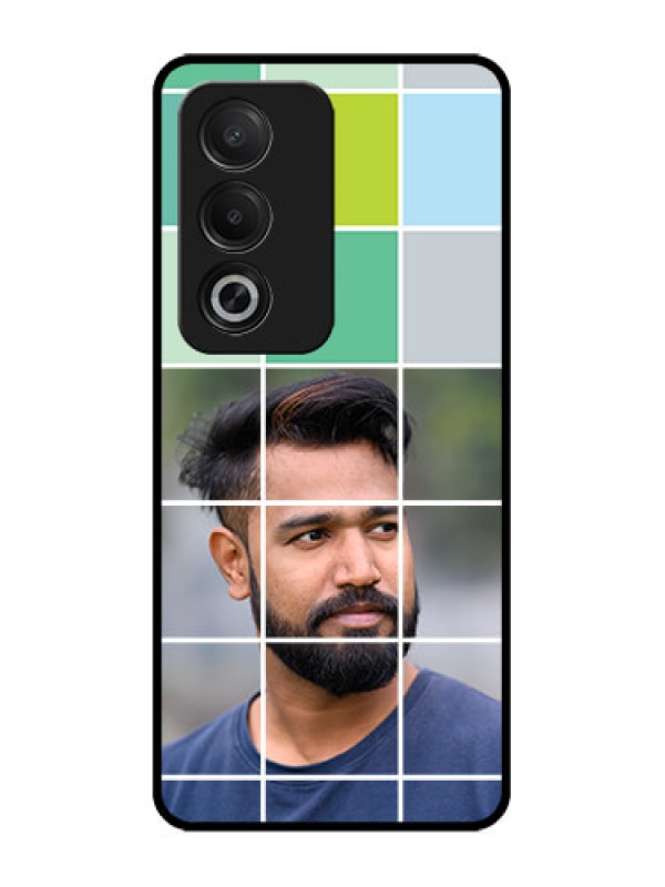 Custom Oppo A3 Pro 5G Custom Glass Phone CaseWith White Box Pattern