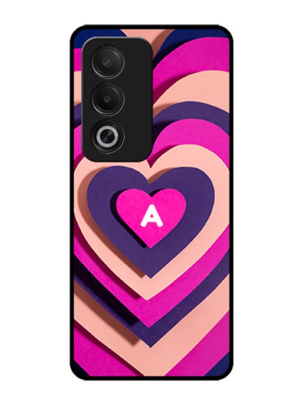 Custom Oppo A3 Pro 5G Custom Glass Phone CaseCute Heart Pattern Design