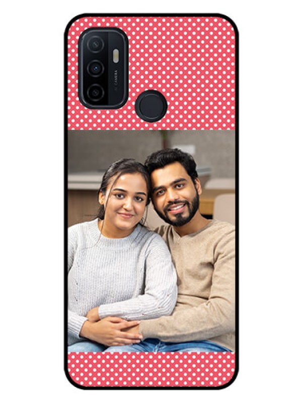 Custom Oppo A33 2020 Custom Glass Phone Case  - White Dotted Design