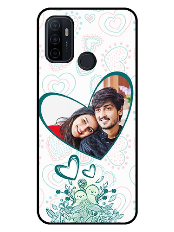 Custom Oppo A33 2020 Photo Printing on Glass Case  - Premium Couple Design