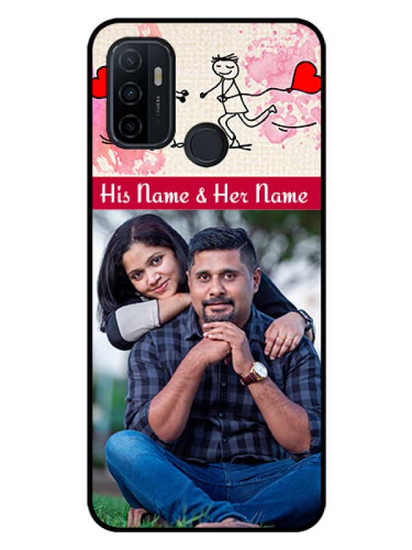 Custom Oppo A33 2020 Photo Printing on Glass Case  - You and Me Case Design