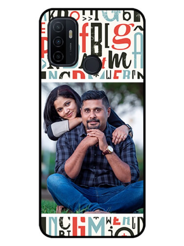 Custom Oppo A33 2020 Personalized Glass Phone Case  - Alphabet Design