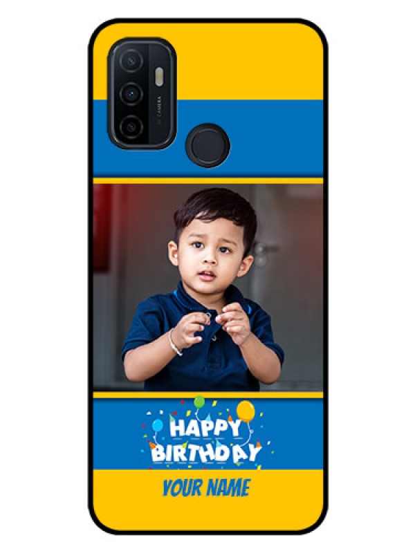 Custom Oppo A33 2020 Custom Glass Mobile Case  - Birthday Wishes Design