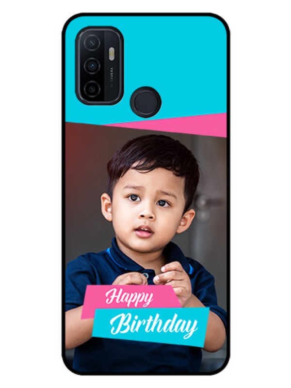 Custom Oppo A33 2020 Personalized Glass Phone Case  - Image Holder with 2 Color Design