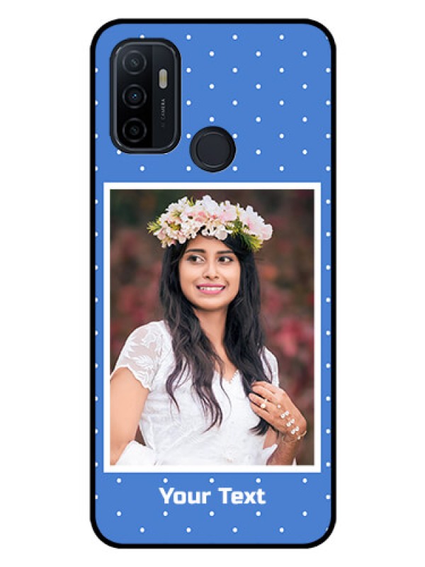 Custom Oppo A33 2020 Photo Printing on Glass Case  - Polka dots design