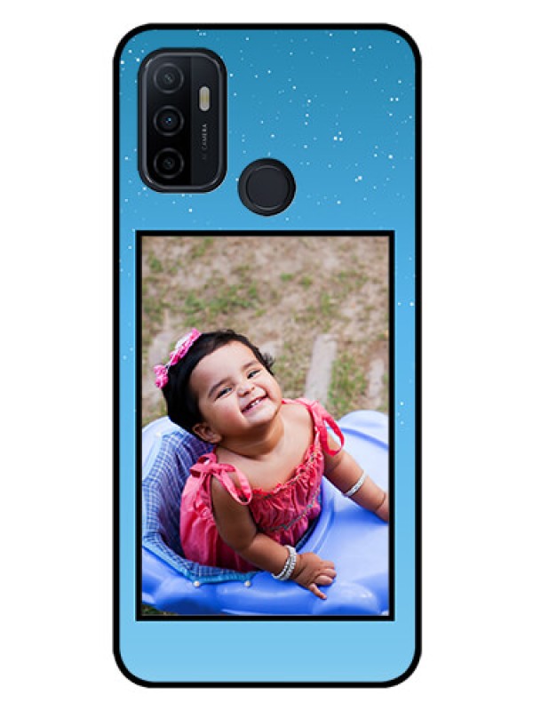 Custom Oppo A33 2020 Custom Glass Mobile Case  - Wave Pattern Colorful Design