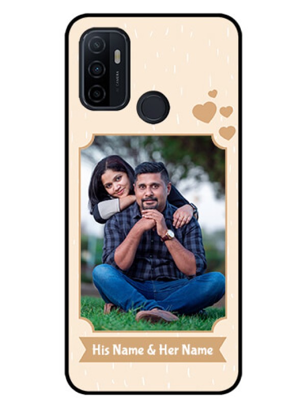 Custom Oppo A33 2020 Custom Glass Phone Case  - with confetti love design 