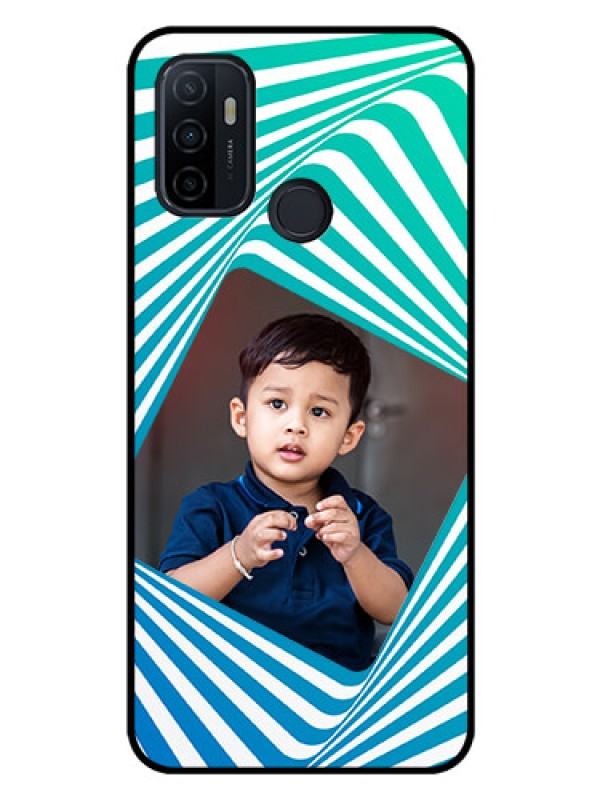 Custom Oppo A33 2020 Personalized Glass Phone Case  - Abstract Spiral Design