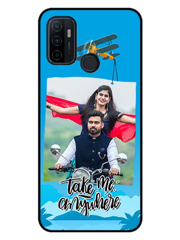 Custom Oppo A33 2020 Custom Glass Mobile Case  - Traveller Design 