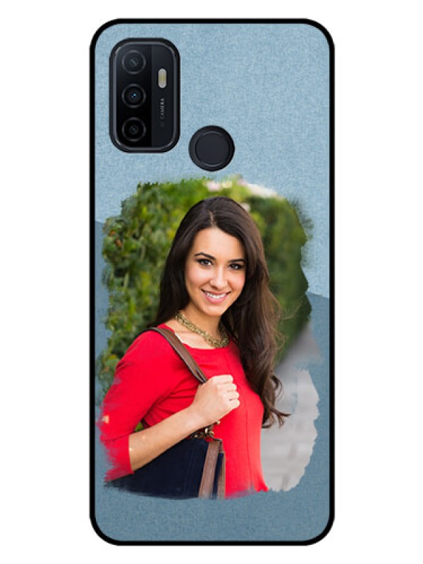 Custom Oppo A33 2020 Custom Glass Mobile Case  - Grunge Line Art Design