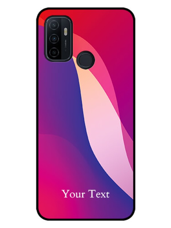 Custom Oppo A33 2020 Personalized Glass Phone Case - Digital abstract Overlap Design