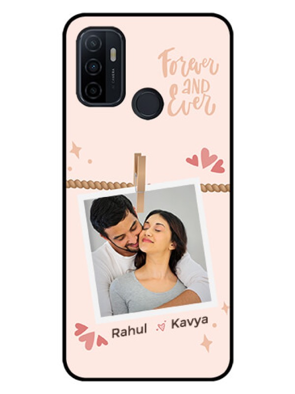 Custom Oppo A33 2020 Custom Glass Phone Case - Forever and ever love Design