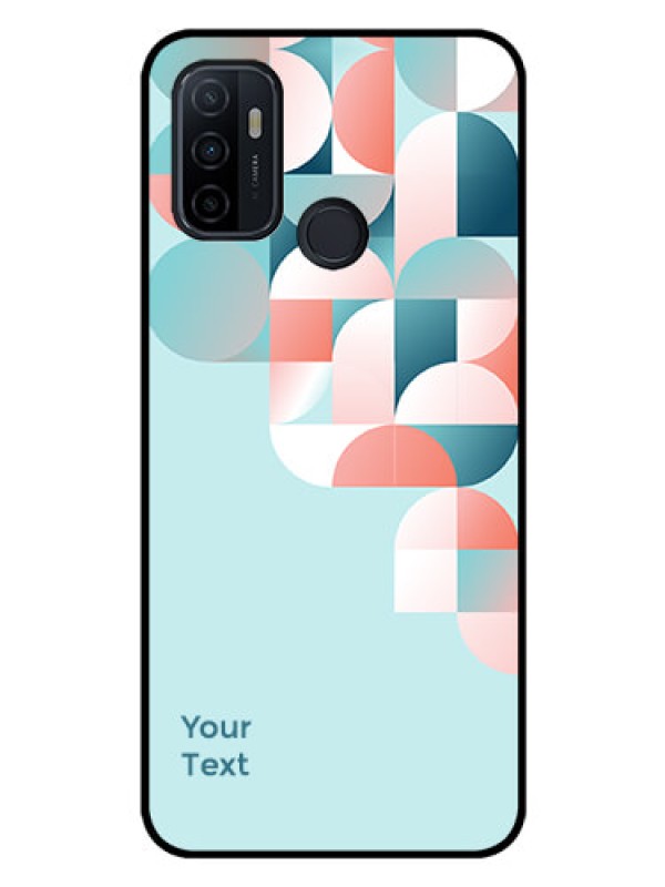 Custom Oppo A33 2020 Custom Glass Phone Case - Stylish Semi-circle Pattern Design