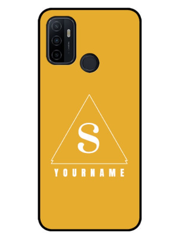 Custom Oppo A33 2020 Personalized Glass Phone Case - simple triangle Design