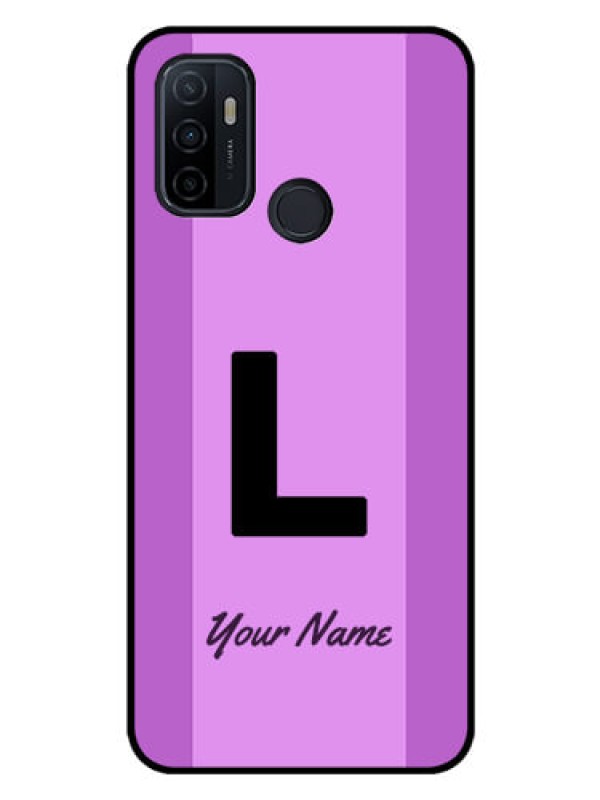 Custom Oppo A33 2020 Custom Glass Phone Case - Tricolor custom text Design